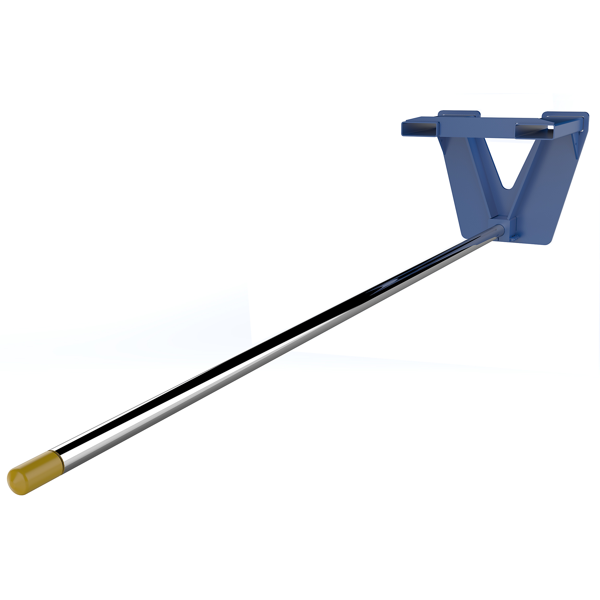 Vestil Fork-Mounted Rug Ram/Carpet Pole - 144in.L x 2.75in. Dia., Steel, Blue, Model# CRP-144